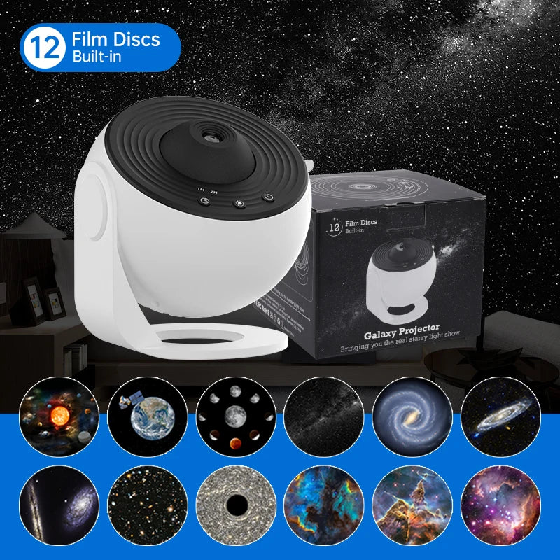 A starry project that projects different star consolations on to the wall as a night light