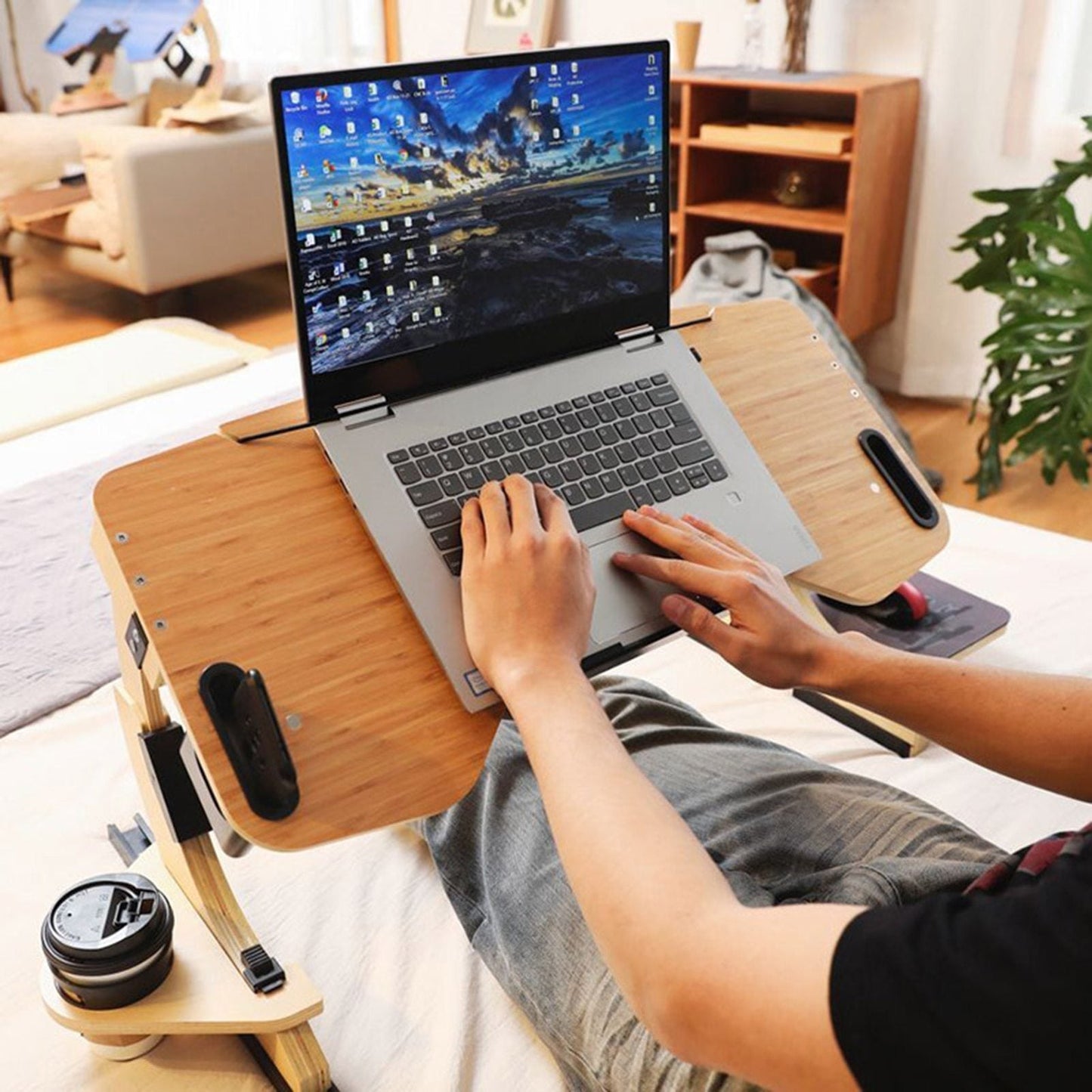 The ultimate adjustable desk that you can use with comfort anytime anywhere any position