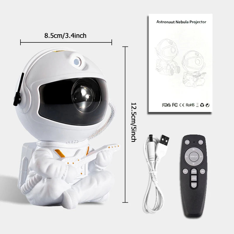 Small astronaut projector used as a night light