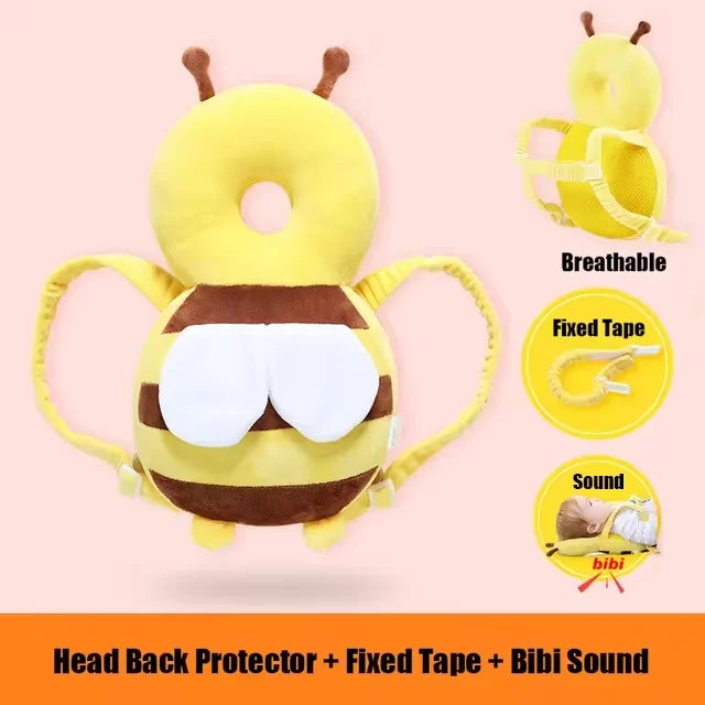 A baby fall protection backpack designed to be cute and durable for max protection