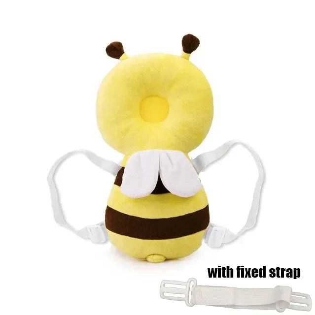 A baby fall protection backpack designed to be cute and durable for max protection