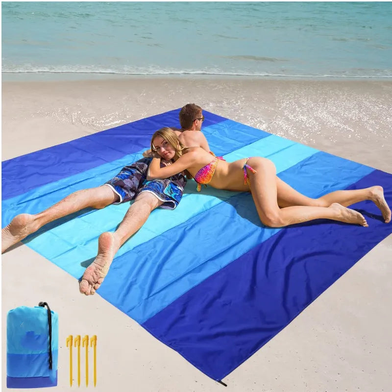 Anti sand beach towel and mat