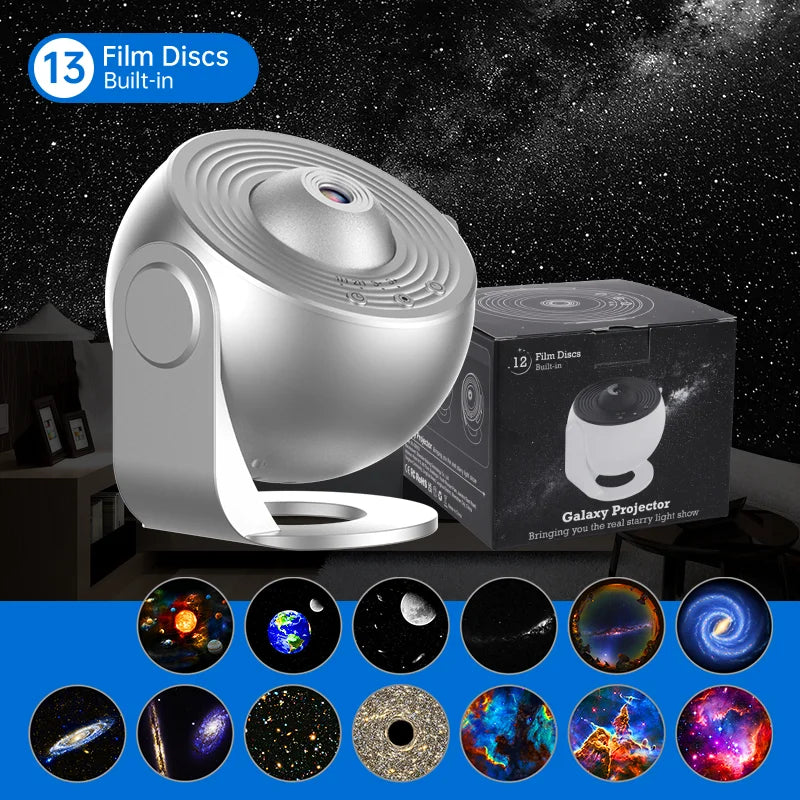 A starry project that projects different star consolations on to the wall as a night light