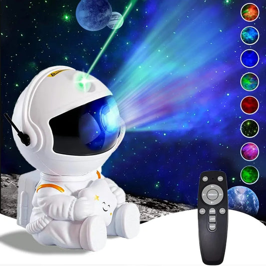 Small astronaut projector used as a night light