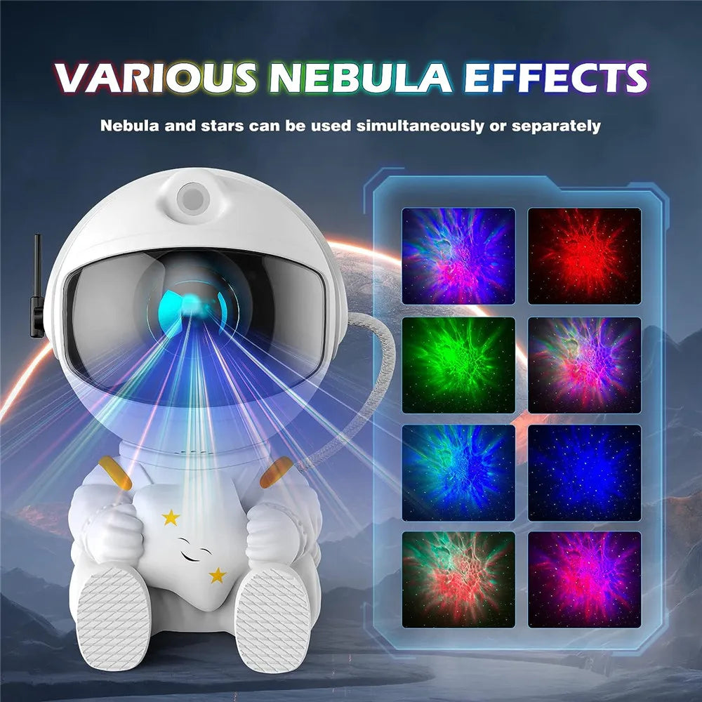 Small astronaut projector used as a night light
