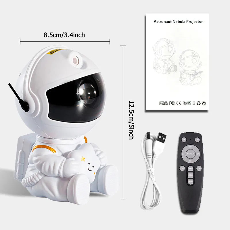 Small astronaut projector used as a night light
