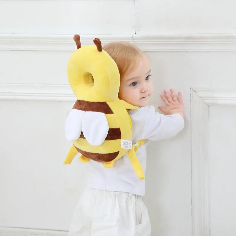 A baby fall protection backpack designed to be cute and durable for max protection