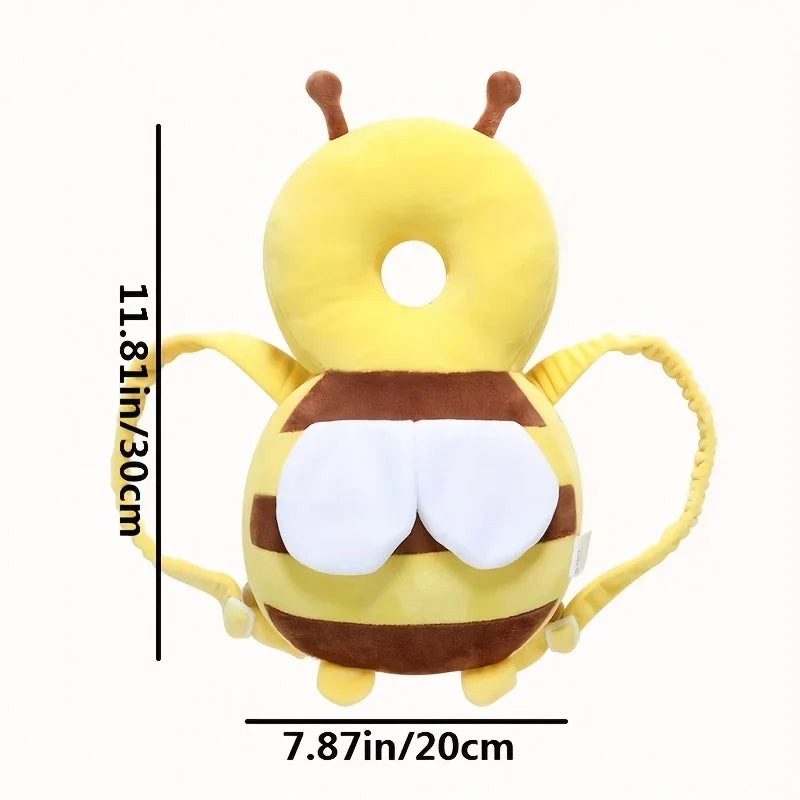 A baby fall protection backpack designed to be cute and durable for max protection