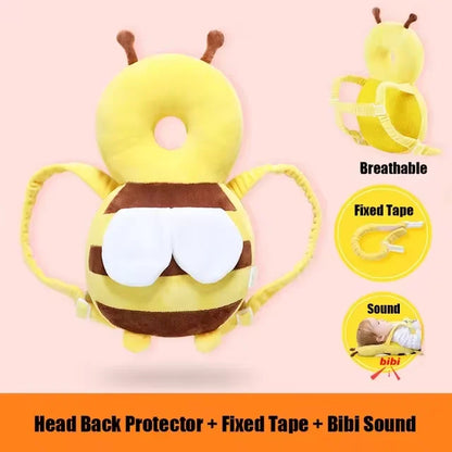 A baby fall protection backpack designed to be cute and durable for max protection