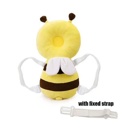 A baby fall protection backpack designed to be cute and durable for max protection