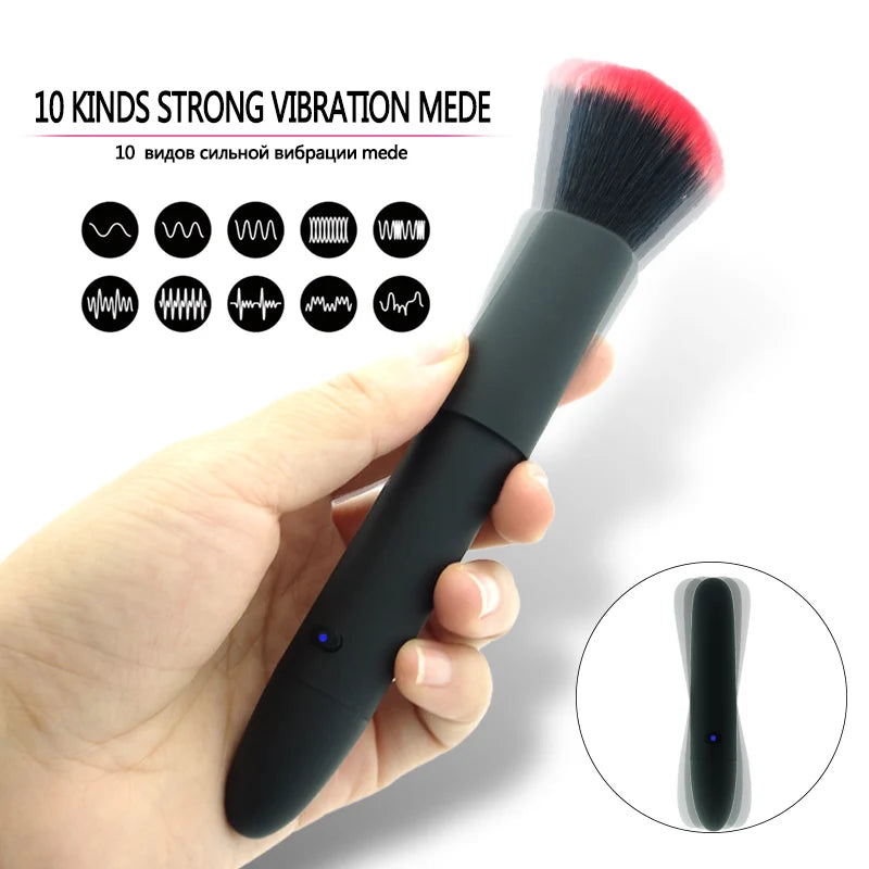 GemVibe™️ 10-Speed Makeup Brush Vibrator