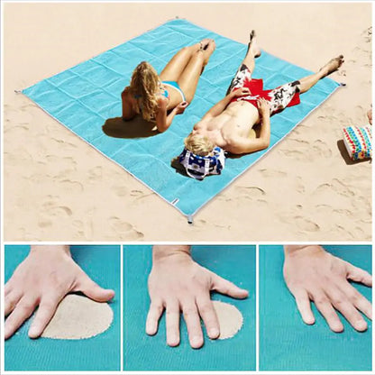 Anti sand beach towel and mat