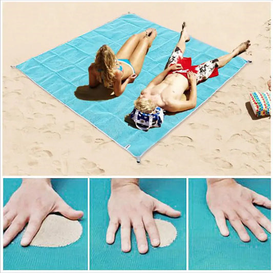 Anti sand beach towel and mat