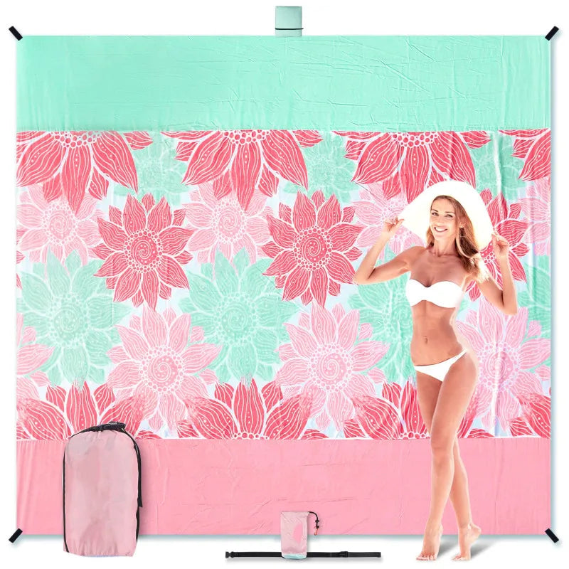 Anti sand beach towel and mat