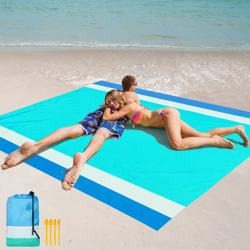 Anti sand beach towel and mat