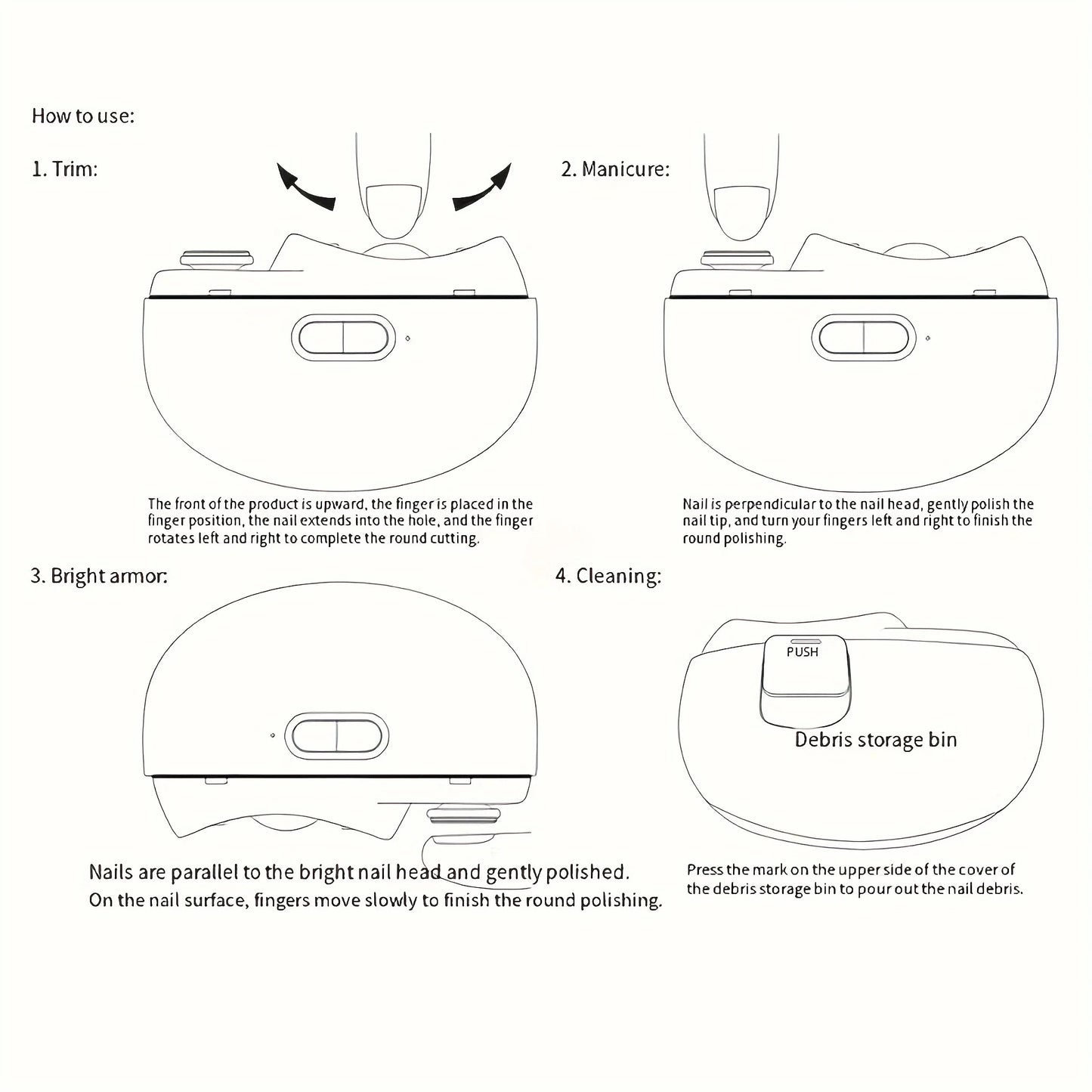 an automatic electronic nail clipper that makes it easy to clip your mails