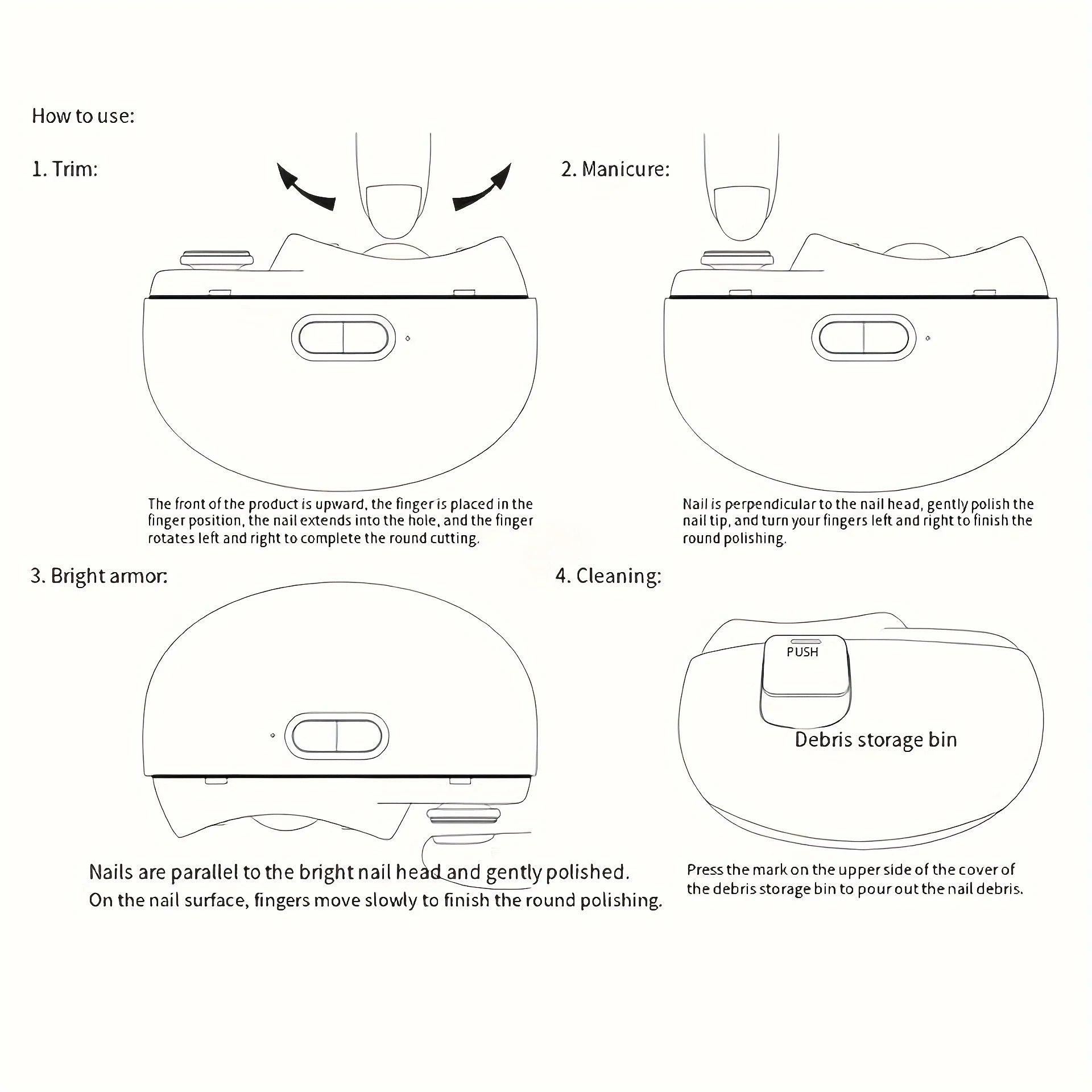 an automatic electronic nail clipper that makes it easy to clip your mails