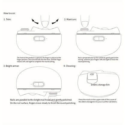 an automatic electronic nail clipper that makes it easy to clip your mails