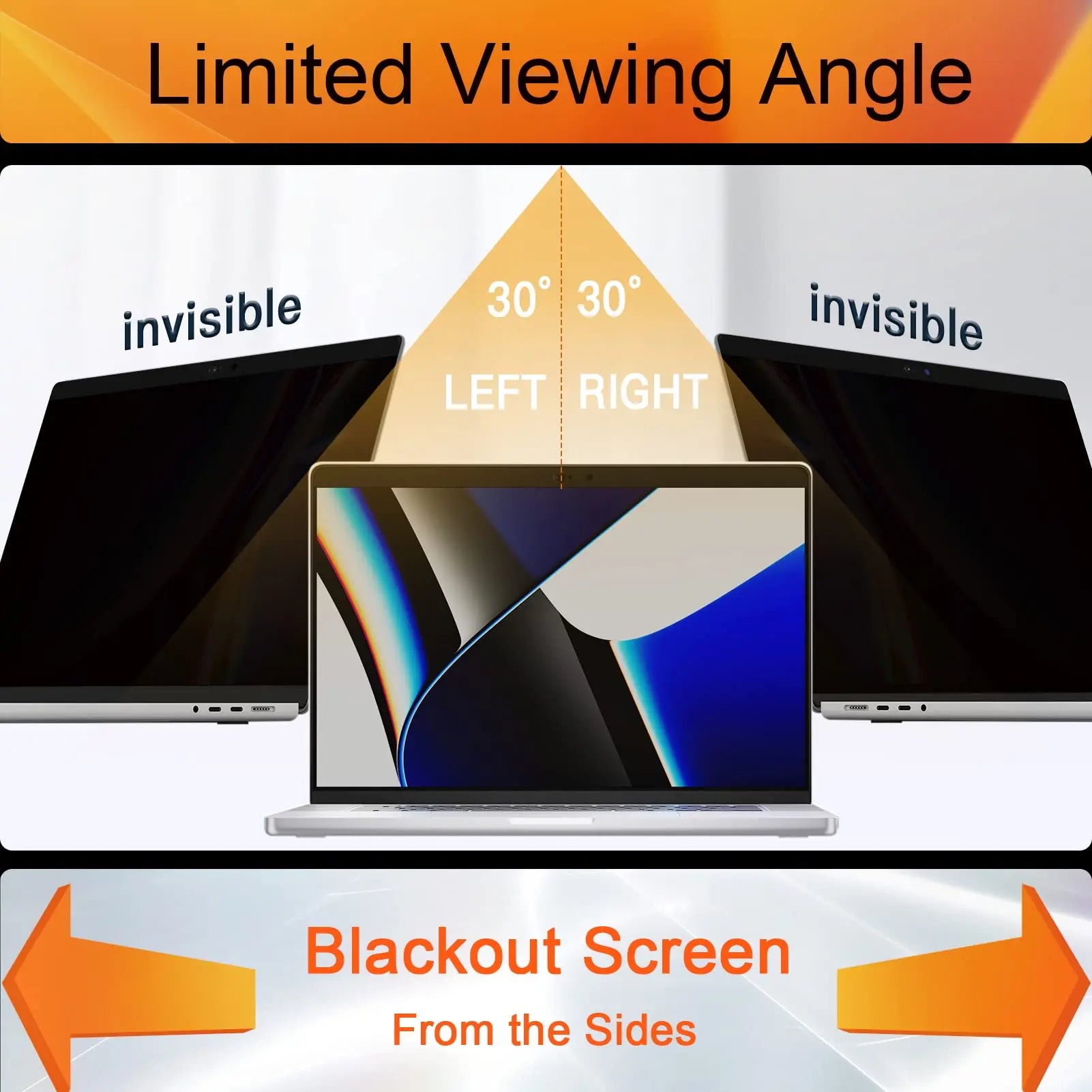 Privacy film used on MacBook