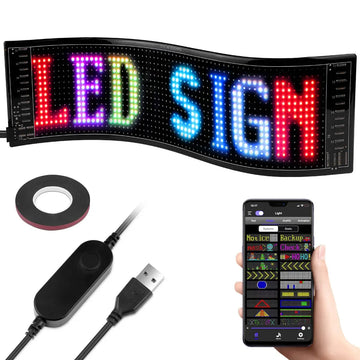 FlexiGlow LED Matrix: Ultra-Thin Customizable Message & Animation Display Screen